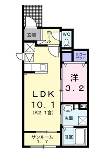 アルドーレ【1階】の間取り