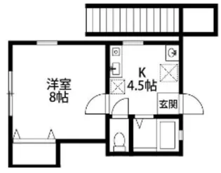 1Kの間取り画像