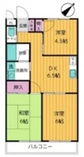 第7フラワーハイツ【3階】の間取り