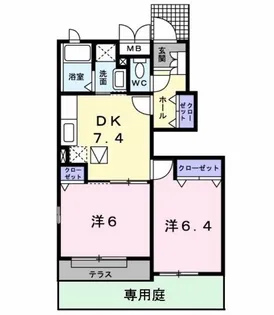 メゾン ソレイユ【1階】の間取り