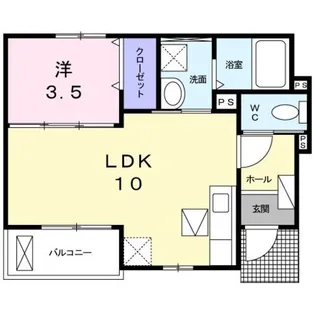 アン ジュール【1階】の間取り