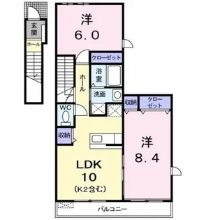 サンリット・シーズン【201号室】の間取り