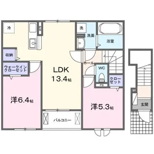 ラスヴェート【2階】の間取り