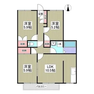 グランデュール瀬戸岡【2階】の間取り