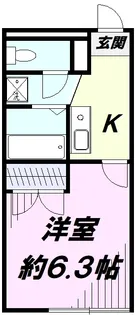 1Kの間取り画像