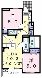 プラシード壱番館【1階】の間取り