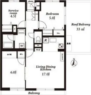 ライオンズマンション多摩動物公園【6階】の間取り