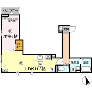 Asset−Court錦町【1階】の間取り