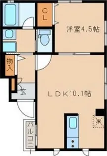 ヴィラージュ加美平【102号室】の間取り