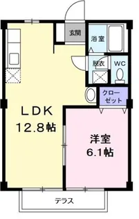 ニューシティー中芝【1階】の間取り