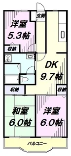 グリーンパーク藤【3階】の間取り