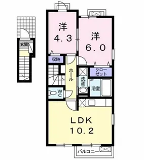 オラーンジェ【2階】の間取り