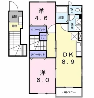 ラ・ペジブル【2階】の間取り