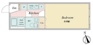 LIVEFLAT国分寺【204号室】の間取り