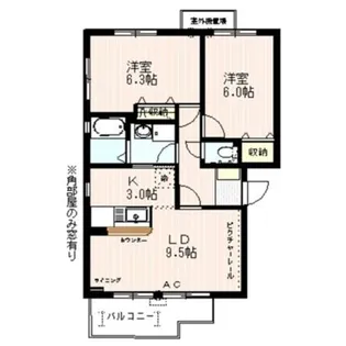 リヴェール仲原【1階】の間取り