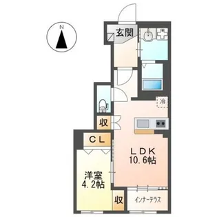 エルアンジェル【106号室】の間取り