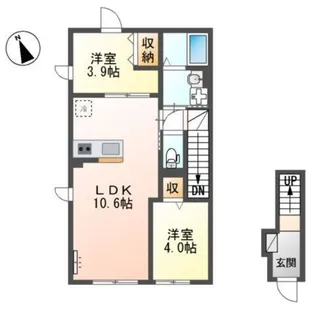 メゾン・ド・アロハ(Maison・de・Aloha)【2階】の間取り