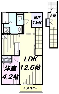Dura Casaむさしむらやま【2階】の間取り