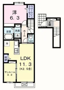 シャンモワノ【2階】の間取り