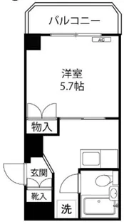 パークハイム立川【1階】の間取り