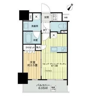 アウラ立川曙町【803号室】の間取り