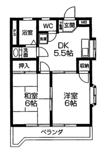 ビューハイツ司【3階】の間取り