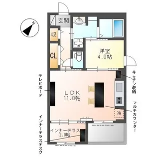 ラ・セルリアン(La Cerulean)【3階】の間取り