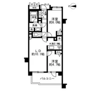 アンビシャス河辺【3階】の間取り
