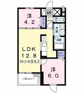 ベルプレーヌ【2階】の間取り