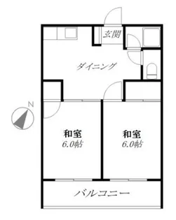 シティハイム北田園【1階】の間取り