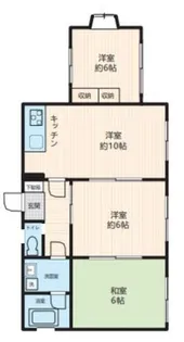 サンハイム竹間【1階】の間取り