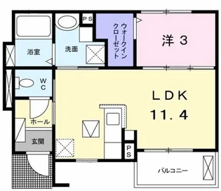 ジェルメ フェリシア【1階】の間取り