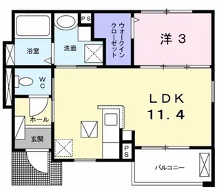 ジェルメ フェリシア【1階】の間取り