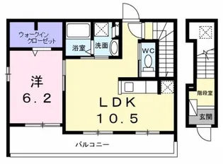 ジェルメ フェリシア【2階】の間取り