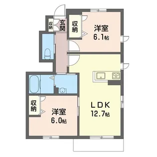 フォレスタ三昭C【1階】の間取り
