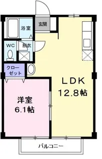ニューシティー中芝【2階】の間取り