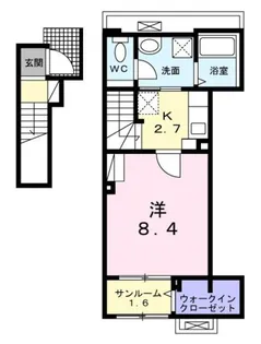 プラシードCOCOⅢ【2階】の間取り