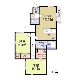 カルド・ファミーユ【1階】の間取り