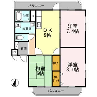 エミネンスさくら【2階】の間取り