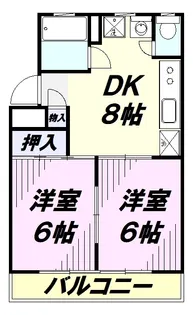 曙ハイム【202号室】の間取り