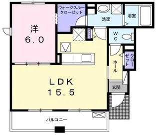 ラ・フィオーレⅠ【1階】の間取り