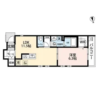 アムールブランⅡ【1階】の間取り