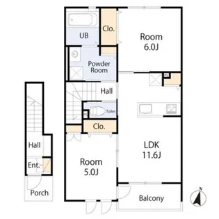 サウスサンド【205号室】の間取り