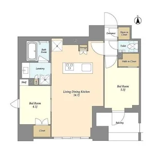 ドゥーエ府中Ⅰ【10階】の間取り