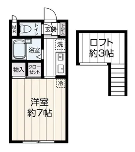 ヴェルテ奥西Ⅱ【206号室】の間取り