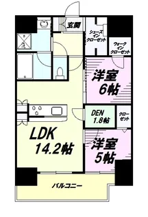 LUXENA八王子寺町【13階】の間取り