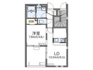 レオネクストフリージア【1階】の間取り