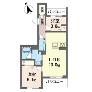 エー レジデンス【3階】の間取り