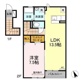 シャンティ【202号室】の間取り