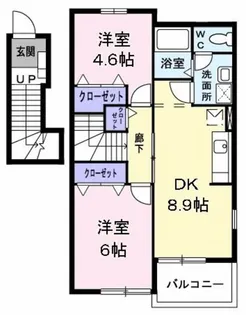 ティエラC【2階】の間取り